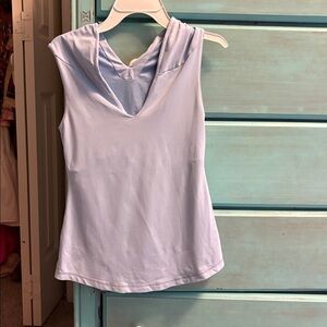 Unique lululemon athletica Light Blue V-Neck Tank with built in bra